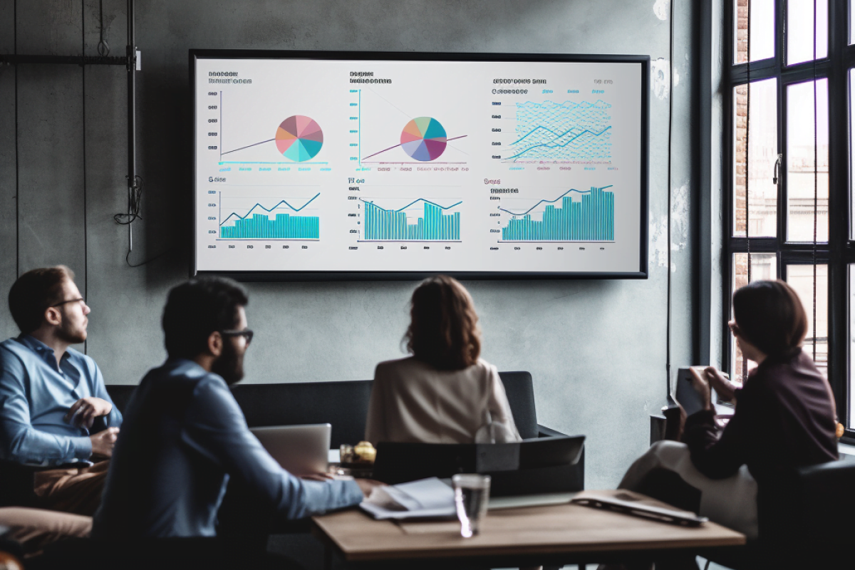 TV_monitor_with_graphs_against_a_wall_in_a_room
